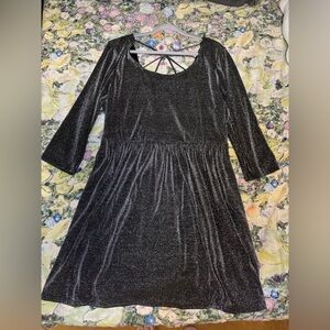 Forever 21 3XL Metallic glitter skater dress